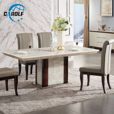 Modern Dining Table Designs Furniture Marble Stone 6 Seater Dining ... intended for Contemporary Marble Dining Table Design